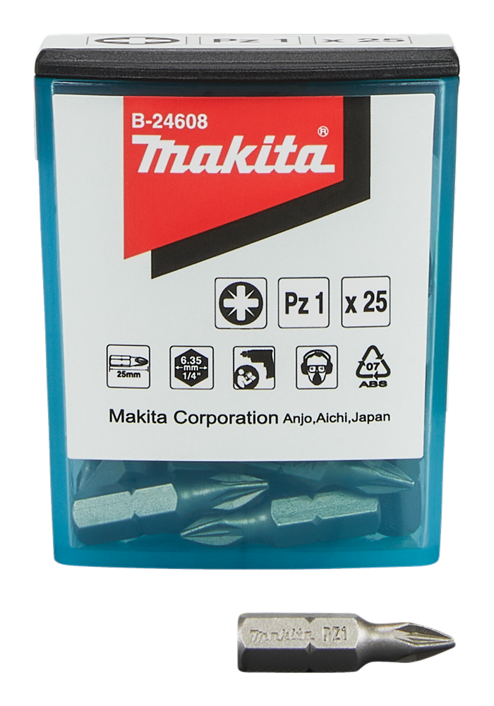 Makita Zubehör Schraubenbit PZ1x25mm – B-24608 – B-24608