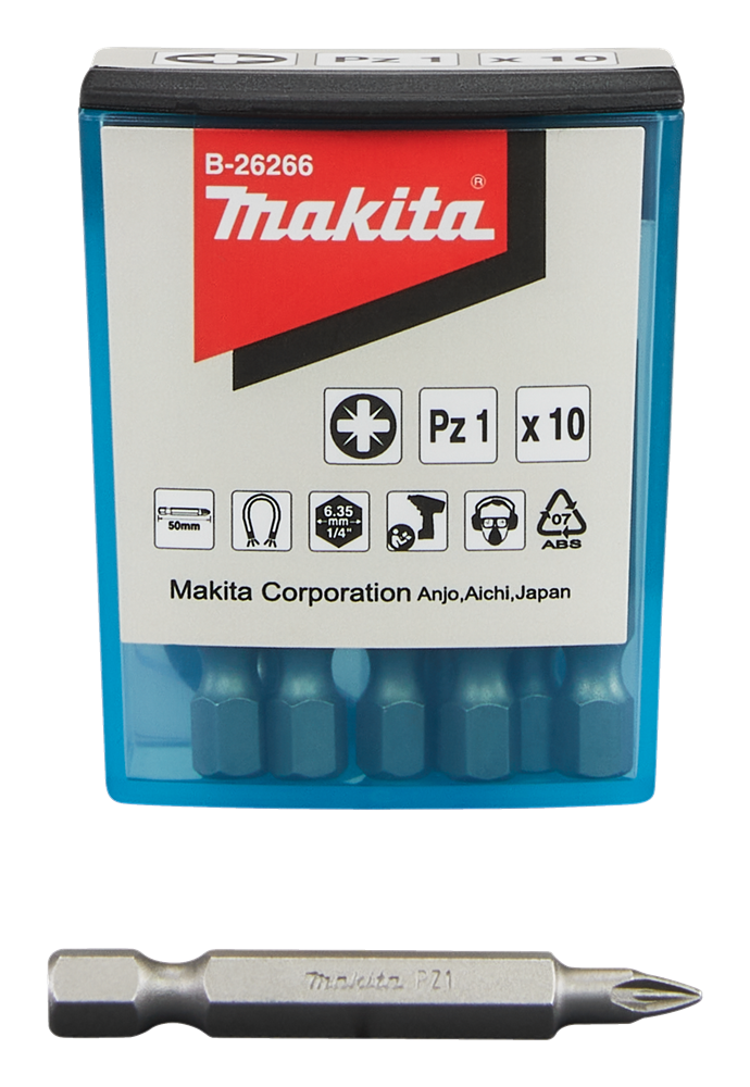 Makita Zubehör Schraubenbit PZ1x50mm – B-26266 B-26266