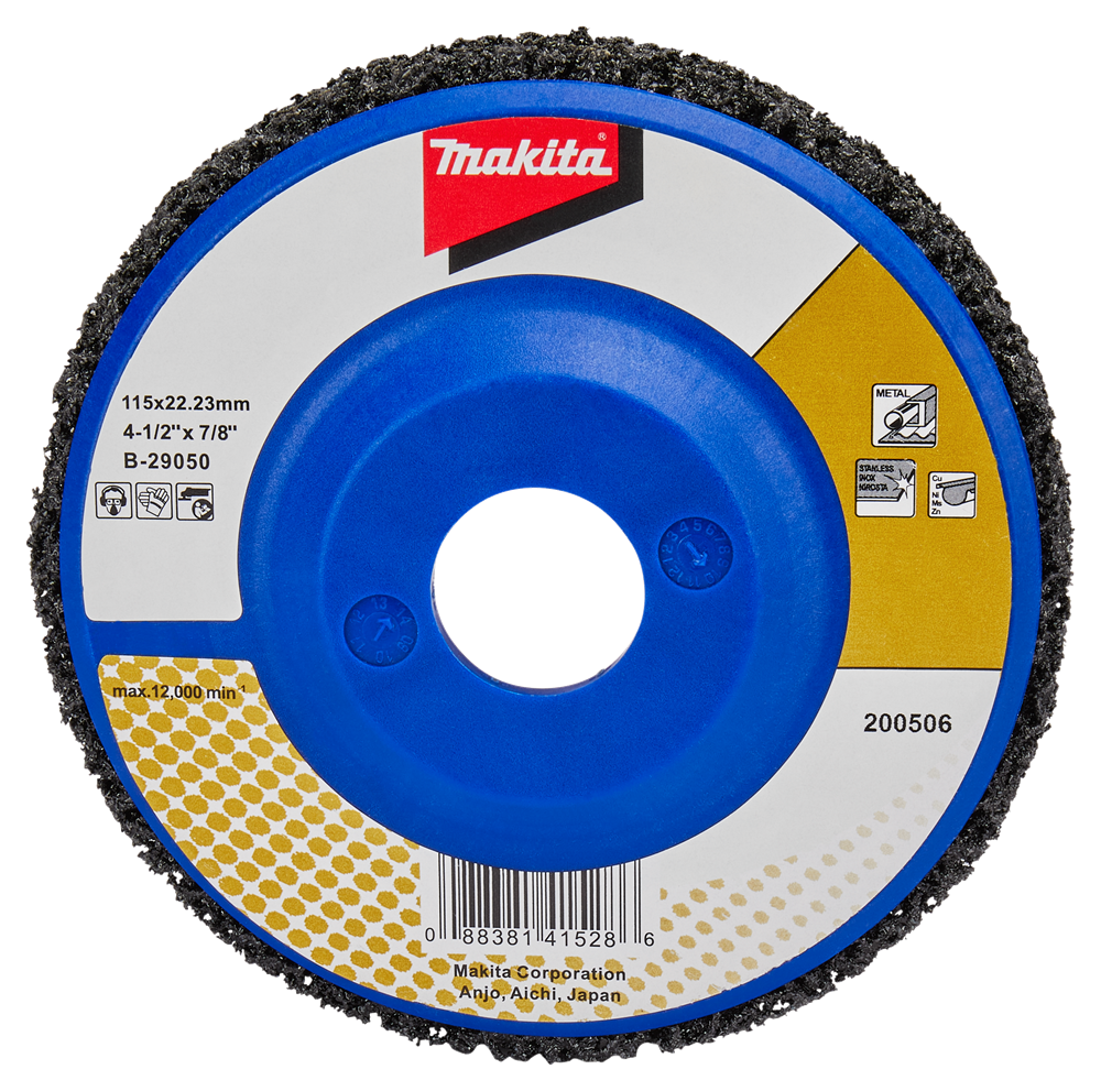 Makita Zubehör Reinigungsscheibe 115 mm schwarz – B-29050 B-29050