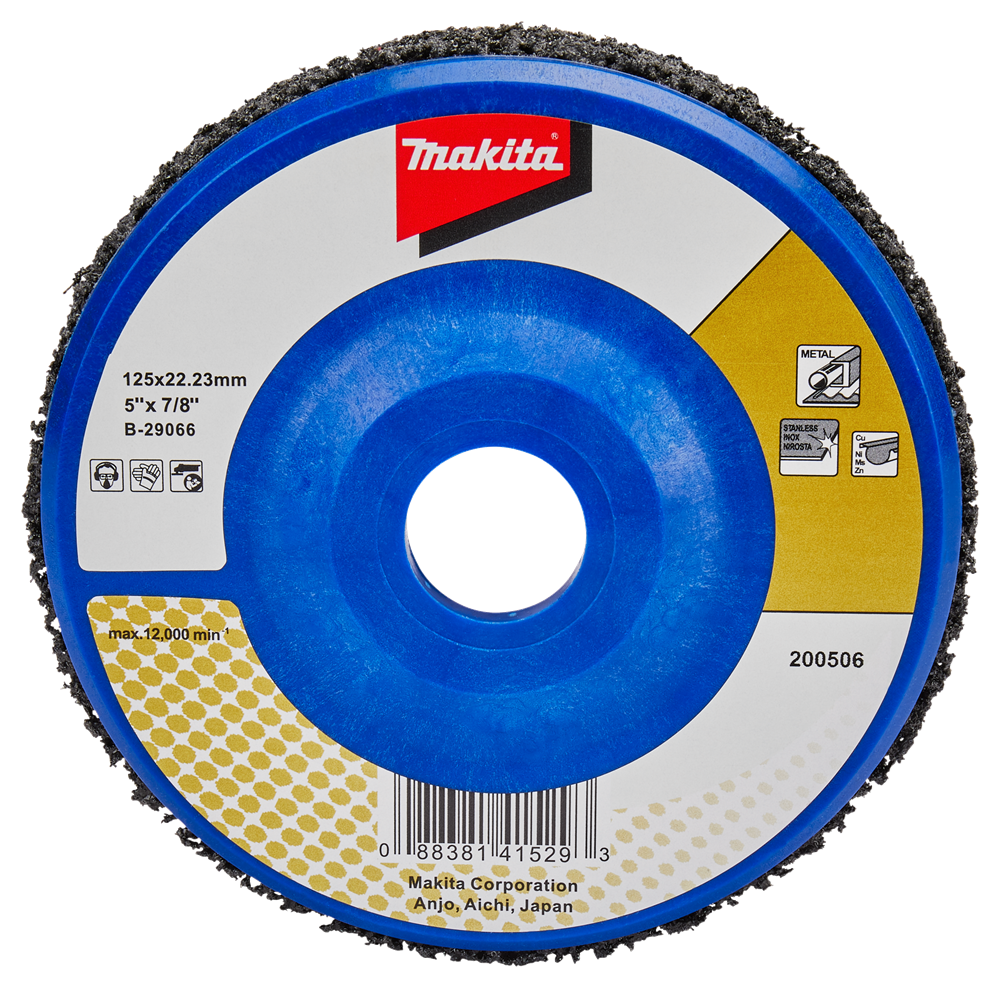 Makita Zubehör Reinigungsscheibe 125 mm schwarz – B-29066 B-29066