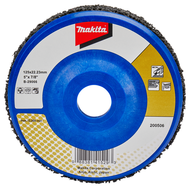 Makita Zubehör Reinigungsscheibe 125 mm schwarz – B-29066 B-29066