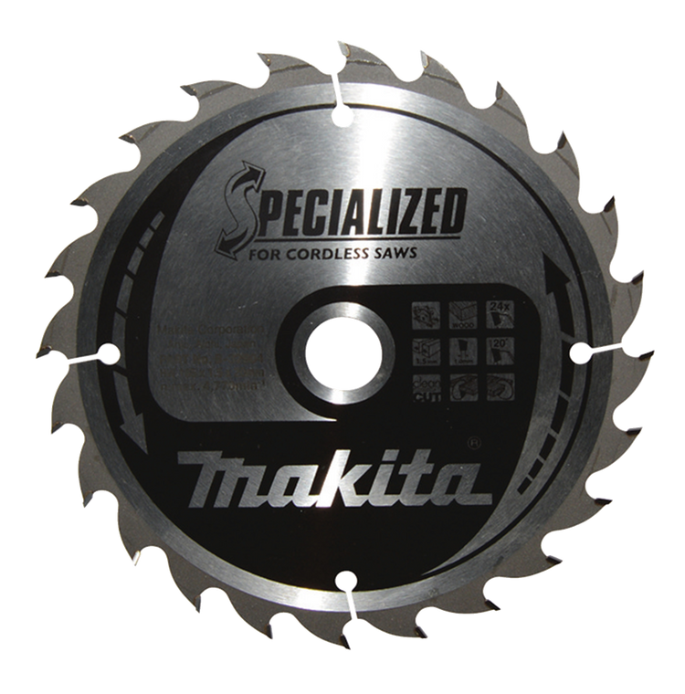 Makita Zubehör Kreissägeblatt Holz | spezialisiert 165x20x1,5 24t 20g - b-32904 - b-32904