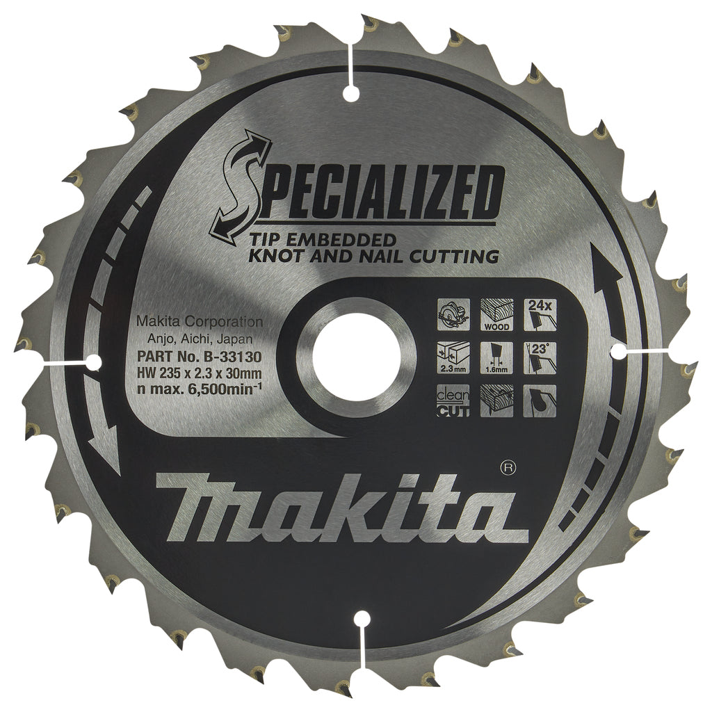 Makita Zubehör Kreissägeblattspitze 235x30x2,3 24t 23g - B-33130