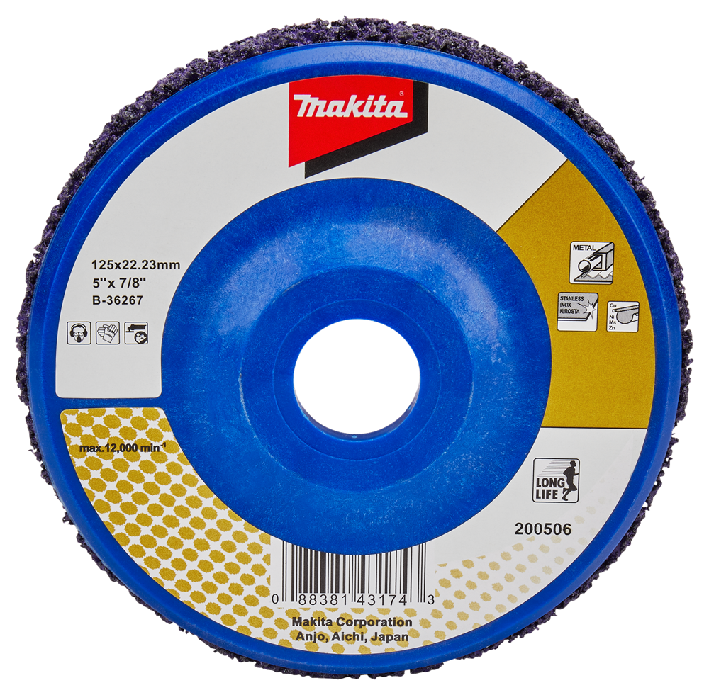 Makita Zubehör Reinigungsscheibe 125 mm lila – B-36267 – B-36267