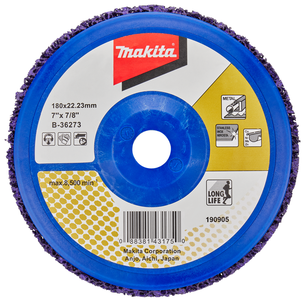 Makita Zubehör Reinigungsscheibe 180 mm lila – B-36273 B-36273