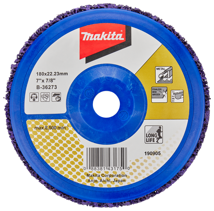 Makita Zubehör Reinigungsscheibe 180 mm lila – B-36273 B-36273