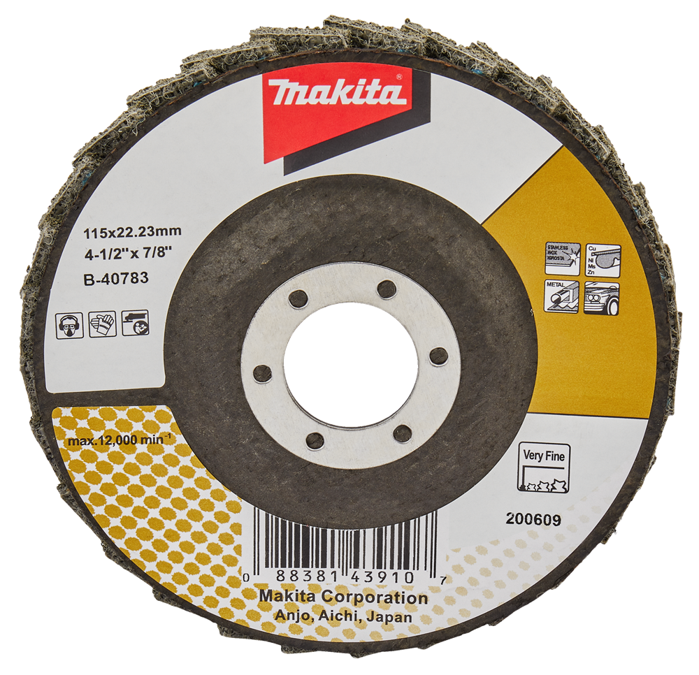 Makita Zubehör Lamellenaufbereitungsscheibe 115 mm extrafein – B-40783 B-40783