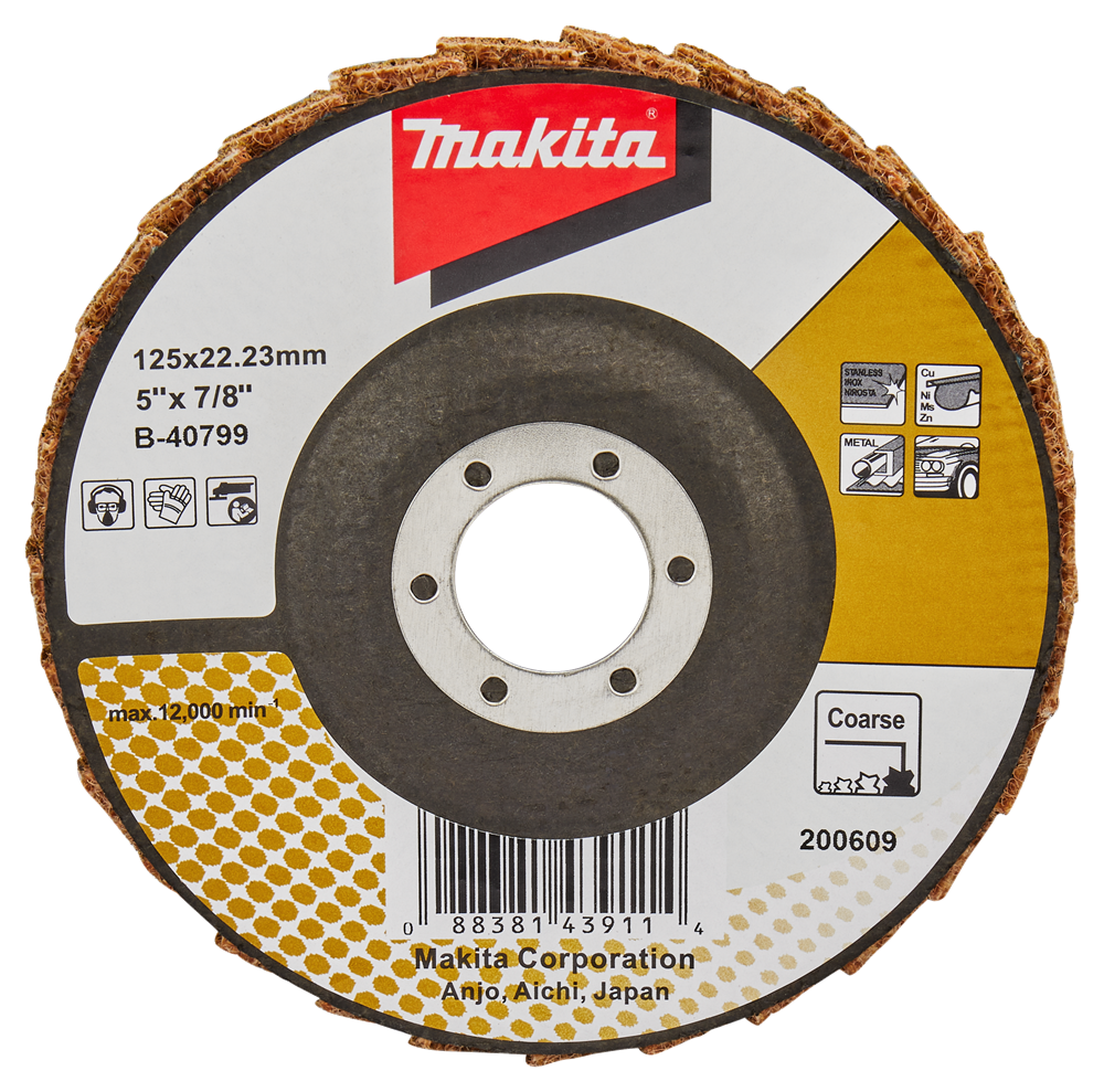 Makita Zubehör Lamellenaufbereitungsscheibe 125 mm grob – B-40799 – B-40799