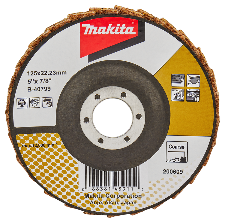 Makita Zubehör Lamellenaufbereitungsscheibe 125 mm grob – B-40799 – B-40799