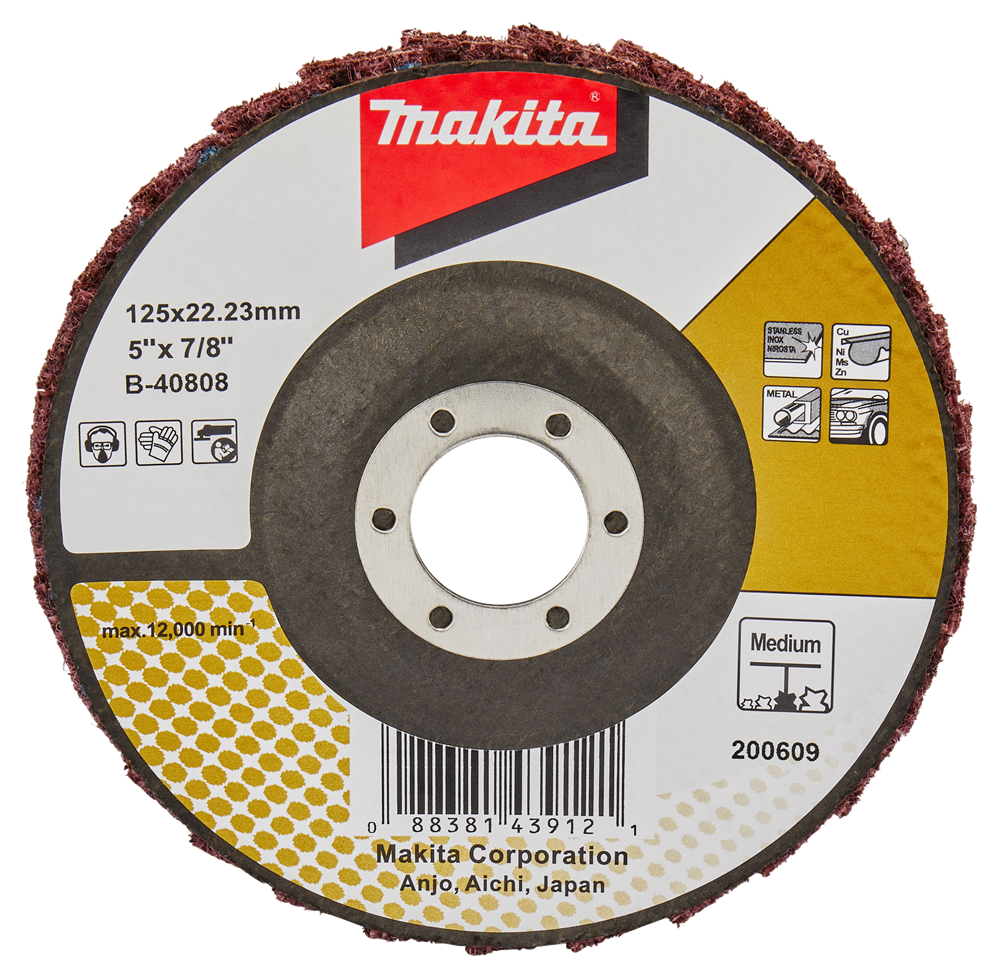 Makita Zubehör Lamellenaufbereitungsscheibe 125 mm mittel – B-40808 – B-40808