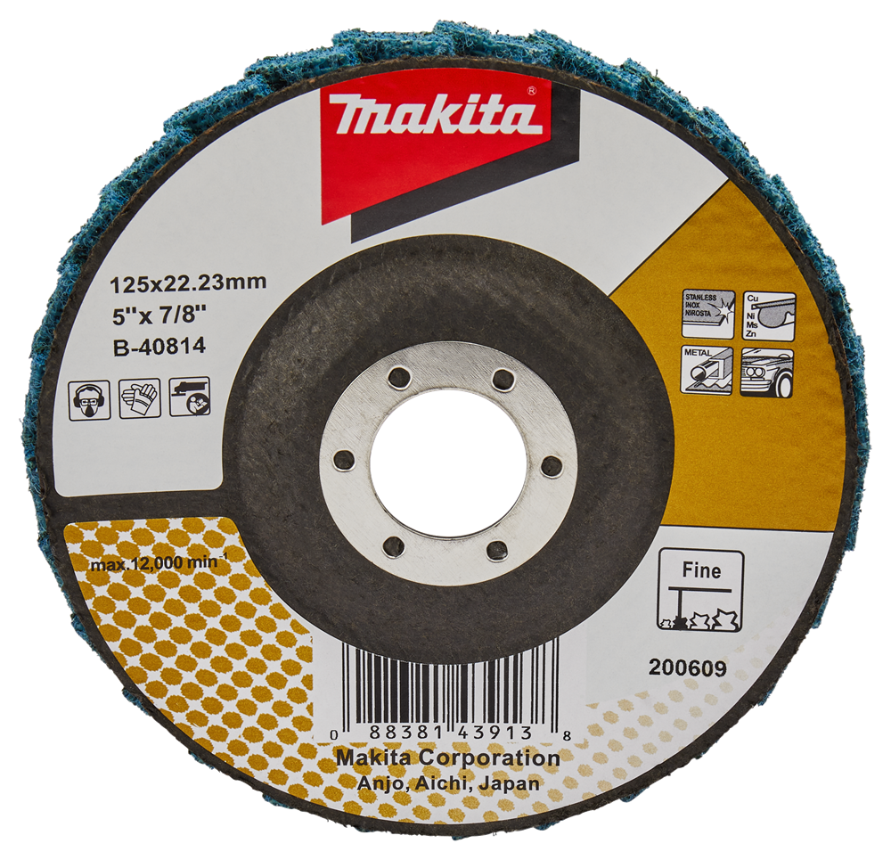 Makita Zubehör Lamellenaufbereitungsscheibe 125 mm fein – B-40814 – B-40814