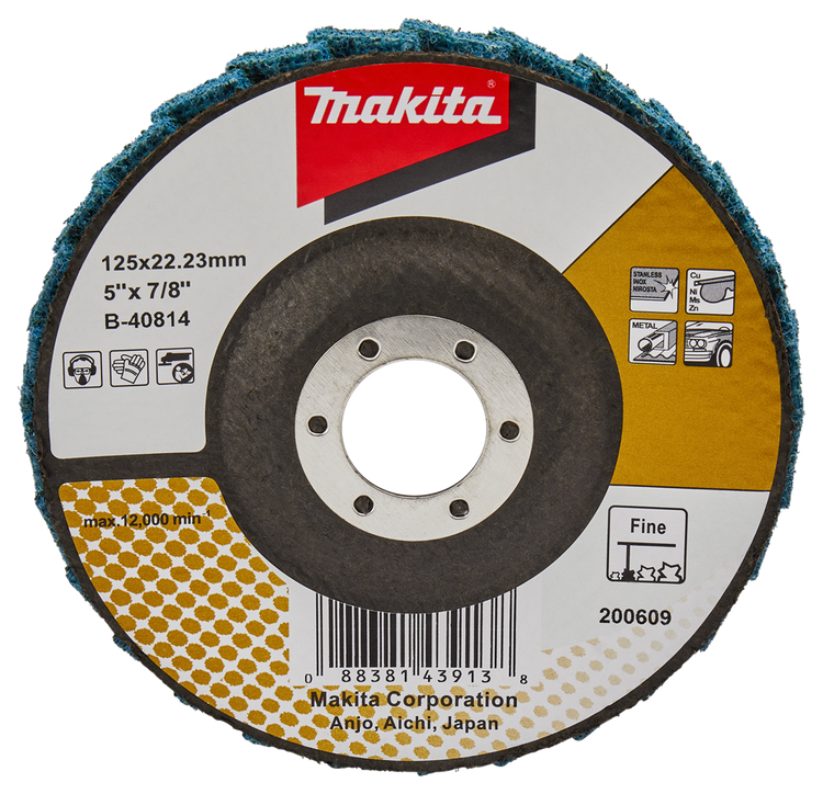 Makita Zubehör Lamellenaufbereitungsscheibe 125 mm fein – B-40814 – B-40814