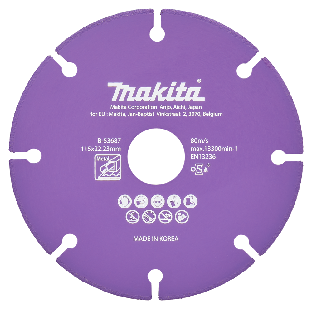 Makita Zubehör Trennscheibe Stahl 115 x 22,23 x 1,3 mm – B-53687 B-53687