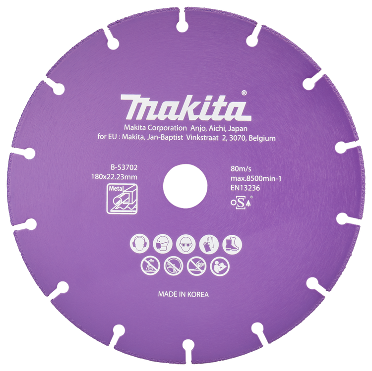 Zubehör für Makita-Trennscheibe 180 x 22,23 x 1,3 mm – B-53702 B-53702