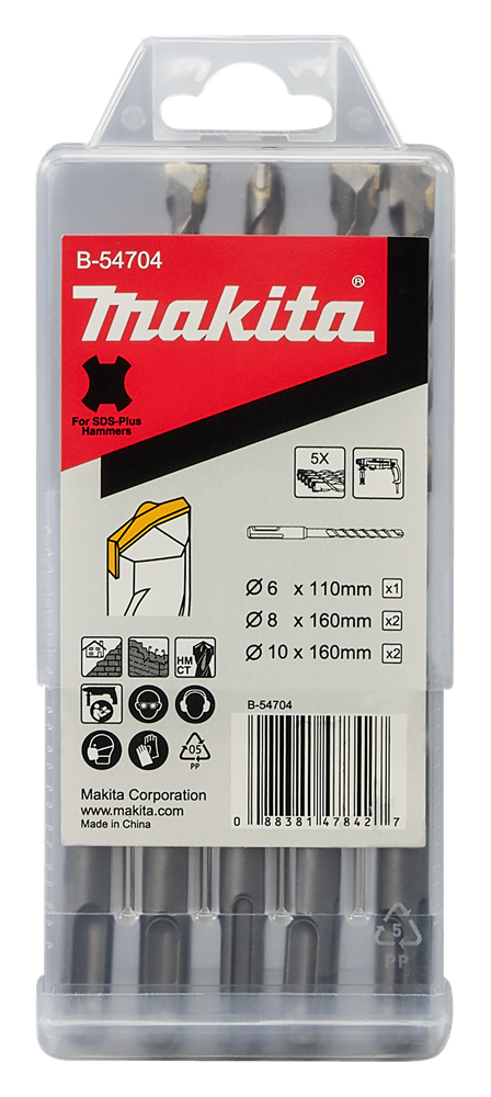 Makita Zubehör B2S: Betonbohrer-Set 5-teilig – B-54704 B-54704