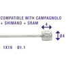 Schalt-Innenzug Elvedes 2250mm Edelstahl Slick Ø1.1mm N-Nippel (auf Karte)