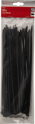 Con:p Colson-Armband 4,8 x 250 mm, schwarz, 50 Stück – B20441