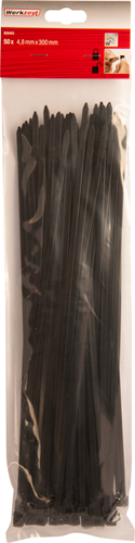 Con:p Colson-Armband 4,8 x 280 mm, schwarz, 50 Stück – B20453