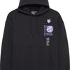 Übergroßer Fleece-Kapuzenpullover mit Fuchskopfbild-Phantom