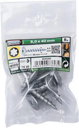 Connex Pfostenschraube TX40 8x40 VZ Beutel 8 Stück – B30260 - afbeelding 2