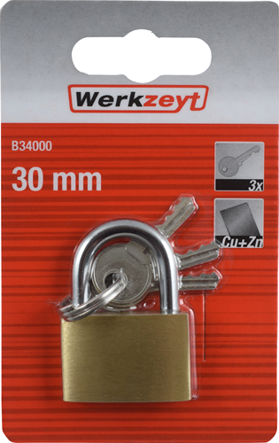 Werkzeyt Vorhängeschloss 30 mm MS – B34000