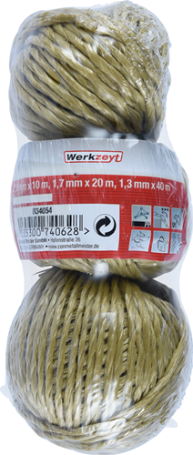 Werkzeyt PP-Packseil 2,5 x 10, 1,7 x 20, 1,3 x 40 m – B34054