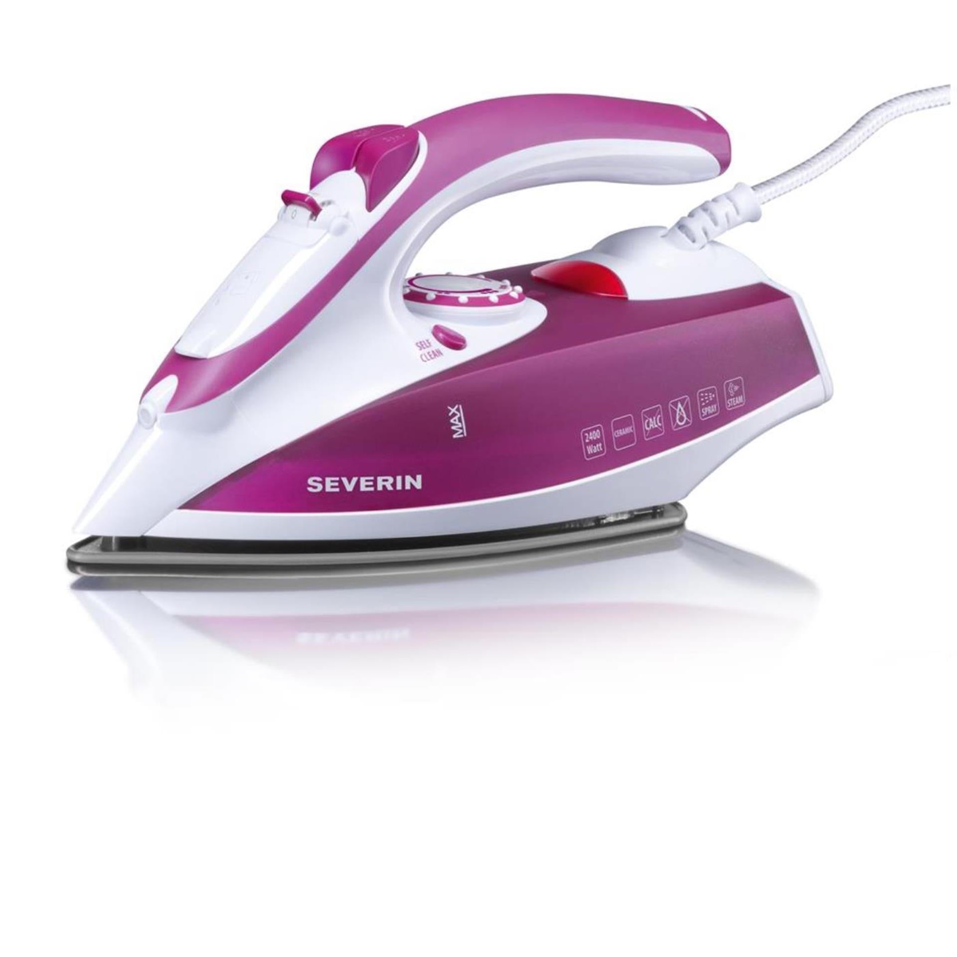 Severin Dampfbügeleisen 2400 W lila weiß