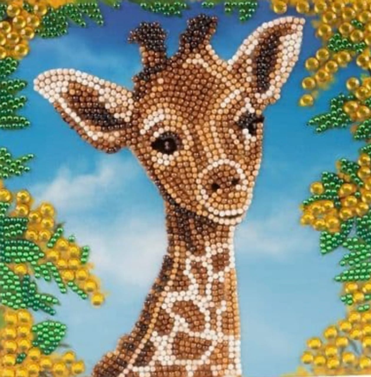 Diamantmalerei Baby Giraffe Grußkarte mit Umschlag