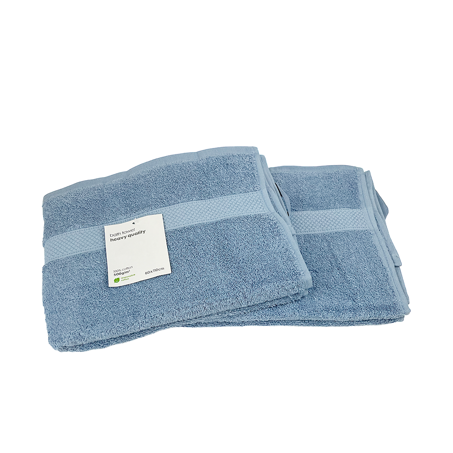 Badetuch Eisblau 60x110cm 2 Stück