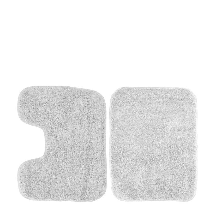 Badezimmerteppich-Set, weiß, 2-teilig