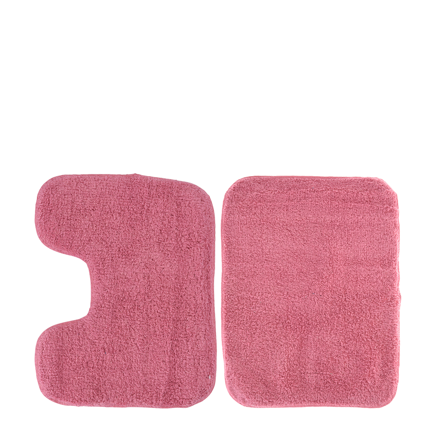 Badezimmermatten-Set rosa 2-teilig