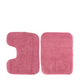 Badezimmermatten-Set rosa 2-teilig