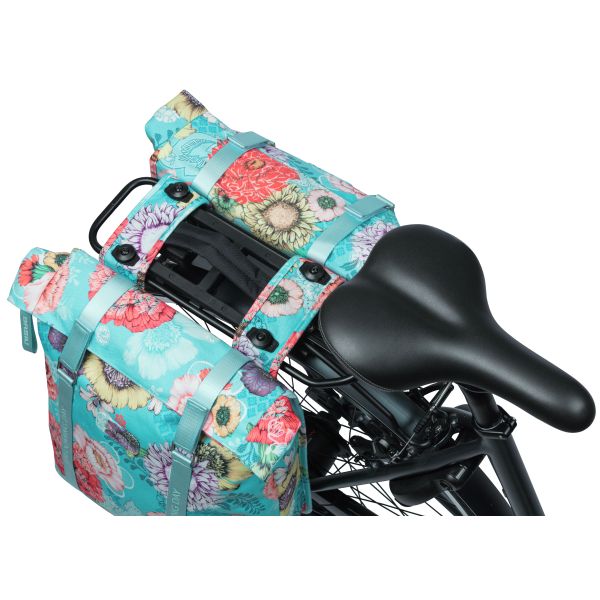 Basilikum Bloom Field Doppelfahrradbeutel, wasserdicht, himmelblau, 35l