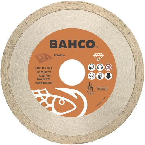 Bahco-Schleifscheibe | Diamant | für Keramik und Fliesen | 125 x 1,2 x 22,23 mm – 3916-125-10p-ce