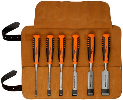 Bahco 424p-s6-lr | professionelles Meißelset | 6-teilig | 424p-s6-lr – Zweikomponentengriff