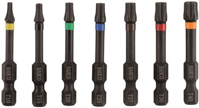 Ty Bahco Torsionsbit 1 4 | schwer-du | für Torx®-Schrauben | farbig | T25 x 50 mm – Einzelhandelsverpackung – 66im 50t25c-2p