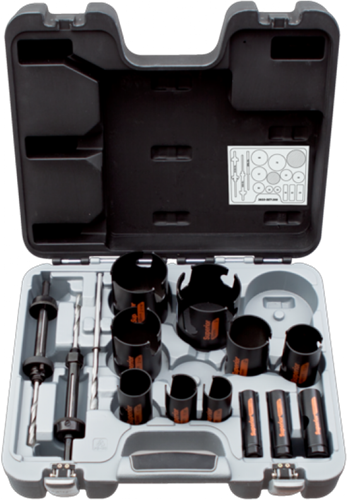 Bahco Lochsägen-Set 19 22 25 32 35 38 44 51 57 68 76 mm – 3833-set-208 – 3833-set-208