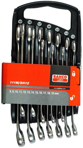 Bahco Ringmaulschlüsselsatz mit Halter 12-teilig | 111m sh12