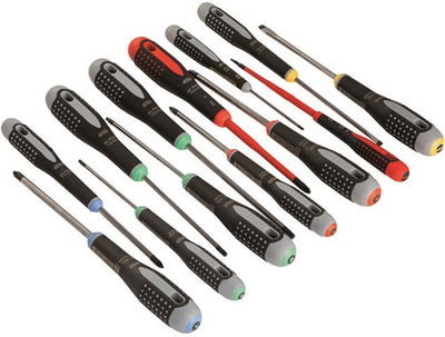 Bahco Schraubendreher ergo™ | Dreikomponentengriff | Steckplatz | Phillips | pozidriv | torx® - 13-teilig - be-9879