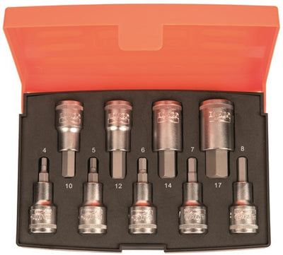 Bahco Schraubendreher-Steckschlüssel 1 2 | Sechseck | metrisch - 9-teilig - Gehäuse - s9hex
