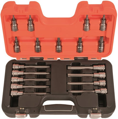 Bahco Schraubendreher-Steckschlüssel 1 2 | Sechseck | Torx®-Bits – 18-teilig – Koffer – S18Torx