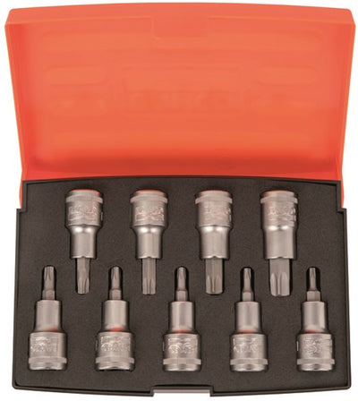Bahco Schraubendreher-Steckschlüssel 1 2 | Sechseck | Torx®-Bits – 9-teilig – Koffer – s9torx