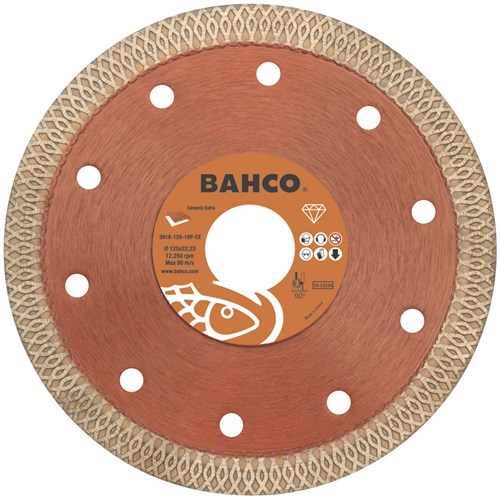 Bahco-Schleifscheibe | Diamant | für Keramik und Fliesen | 125 x 1,2 x 22,23 mm – 3916-125-10p-ce