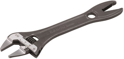 Bahco verstellbarer Schraubenschlüssel | schlanker Schnabel | gezahnt und phosphatiert 209 mm - Industrieverpackung - 31-Zack