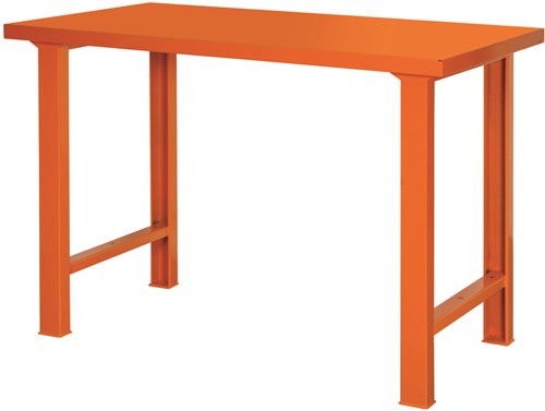 Ty Bahco Werkbank | schwer-du | mit Stahlarbeitsplatte | 4 Beine | orange | 1500 mm x 750 mm x 1030 mm – 1495wb15ts