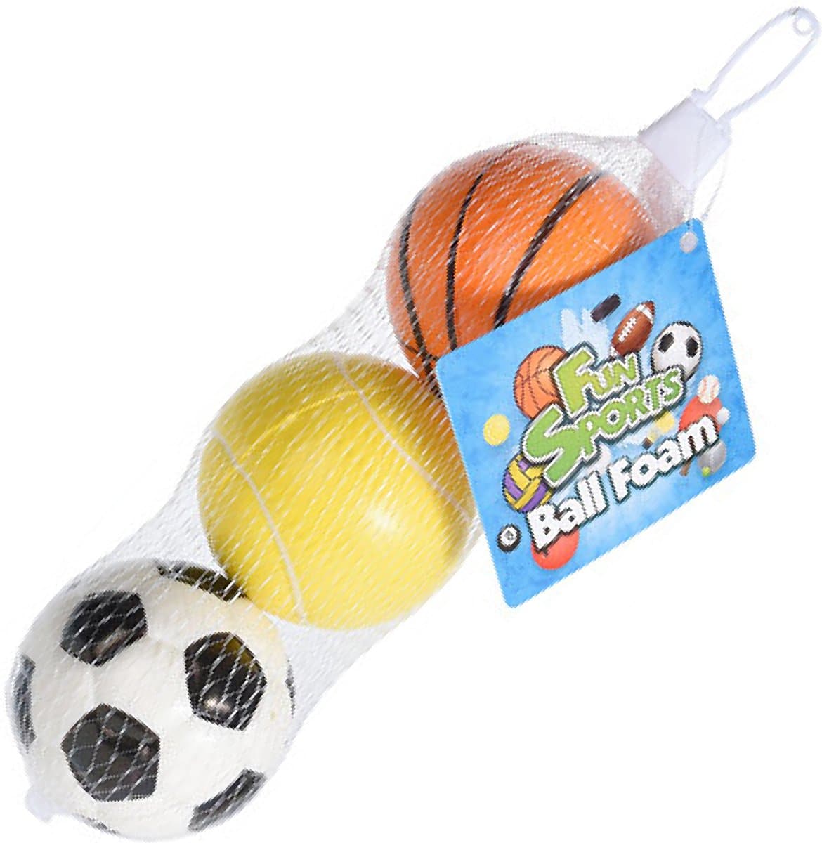 Cilgro Fun Sport Foam Ballen 3 Teile in Netje