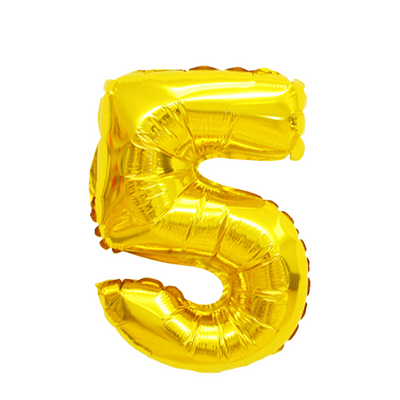 Folienballon Nummer 5 Gold 45cm