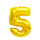 Folienballon Nummer 5 Gold 45cm