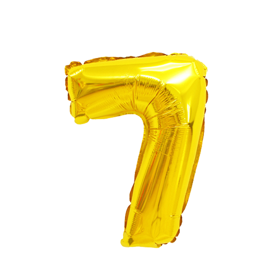 Folienballon Nummer 7 Gold 45cm