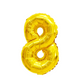 Folienballon Nummer 8 Gold 45cm